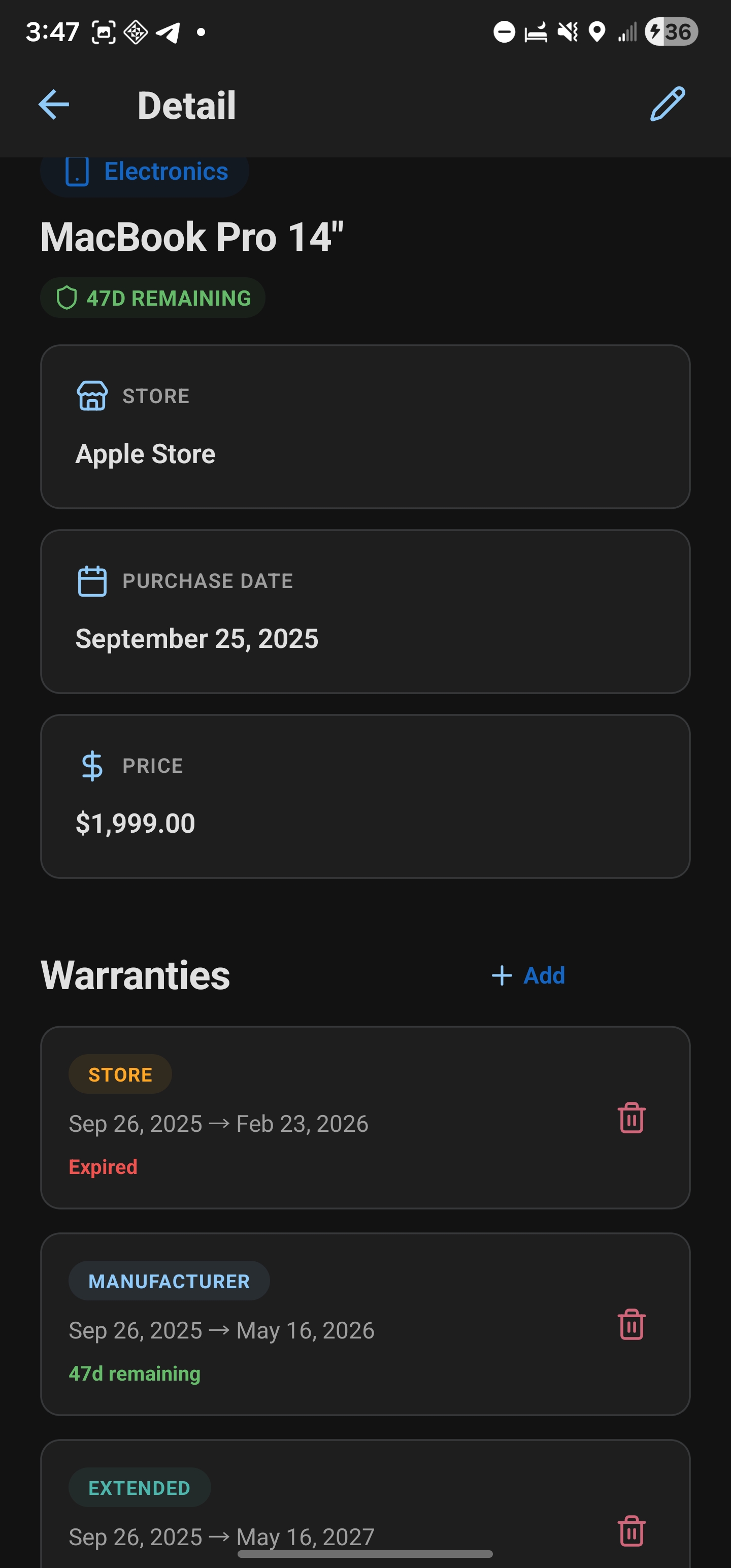 Claimly: Warranty Scanner & Receipt Tracker screenshot 4